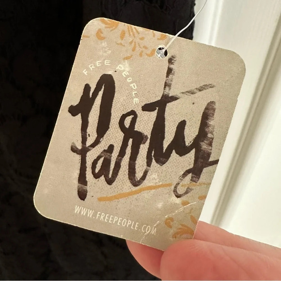 NWT Free People Party Small Cherie Black Lace Mini Dress Wedding Cocktail New S - Picture 7 of 12